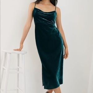 Anthropologie Velvet Bias Slip Dress